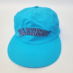 Seattle Mariners Vintage Snapback Hat Blue Nylon MLB Baseball Cap Adjustable
